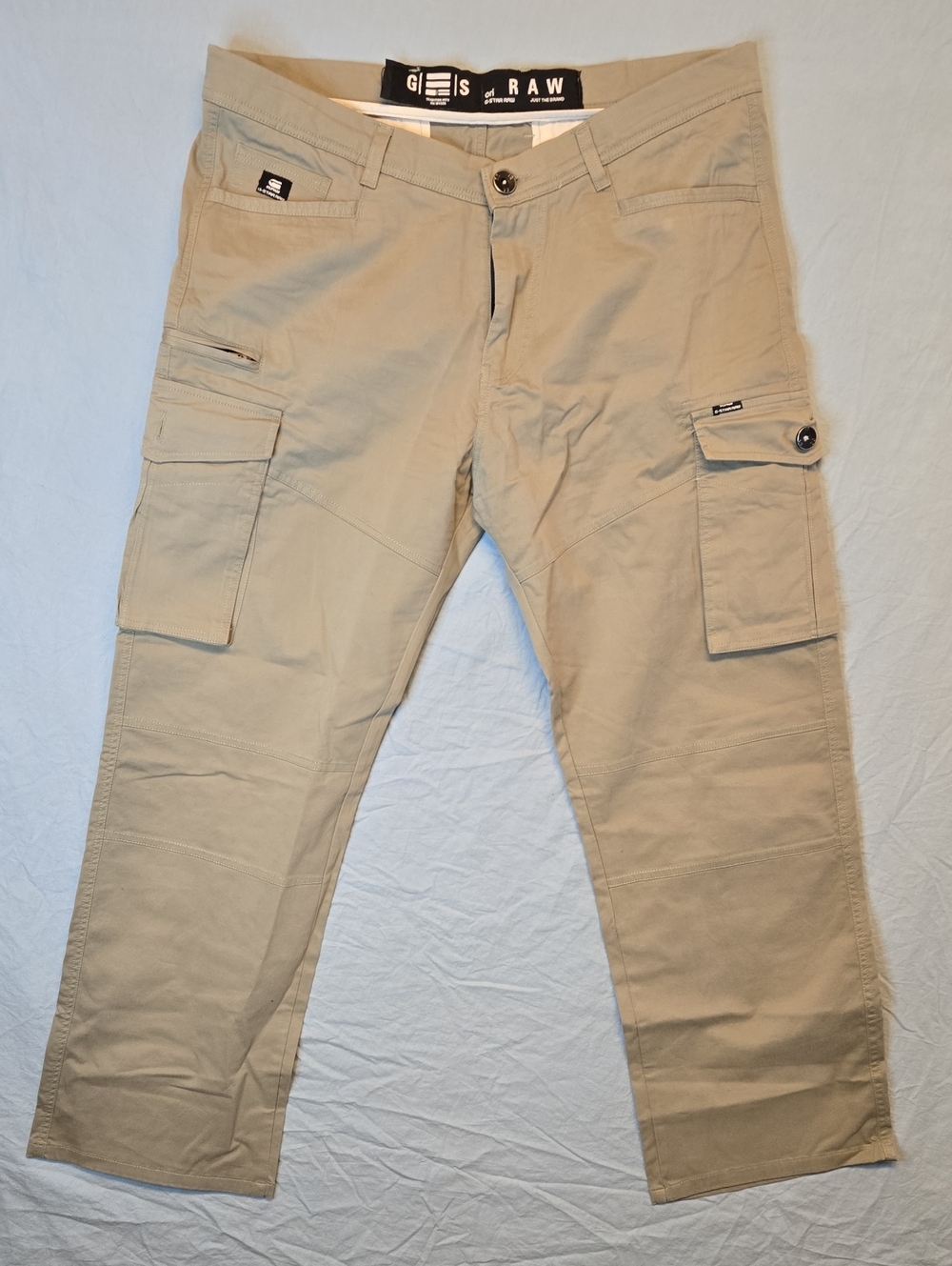 G-Star Raw Tan Multi Pocket Straight Leg Baggy Fit Cargo Pants
